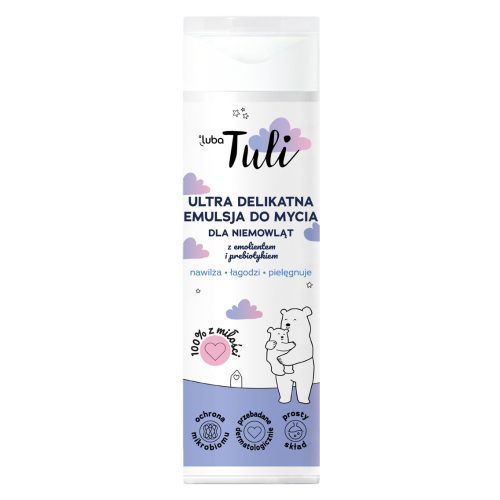 LUBA Tuli Ultragyengéd fürdető emulzió csecsemőknek bőrpuhítóval és prebiotikummal 250ml