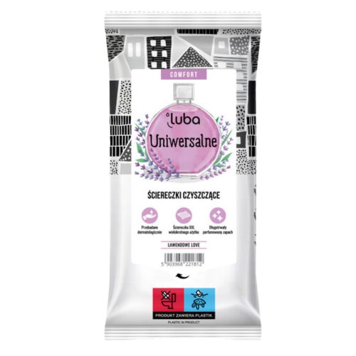 LUBA COMFORT Univerzális - Illatos tisztítókendők - Levendula Love - 32 db